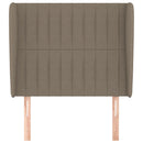 vidaXL tópszínű szövet fejtámla szárnyakkal 103 x 23 x 118/128 cm