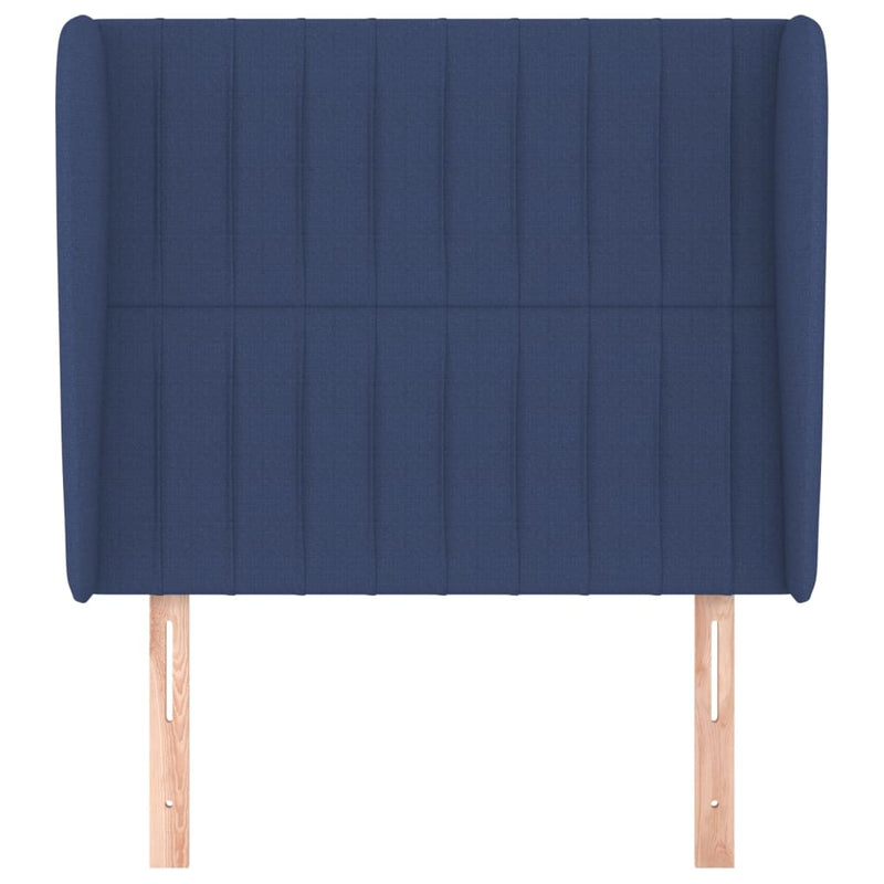 vidaXL kék szövet fejtámla szárnyakkal 103 x 23 x 118/128 cm
