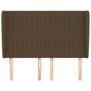 vidaXL sötétbarna szövet fejtámla szárnyakkal 147 x 23 x 118/128 cm