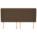 vidaXL sötétbarna szövet fejtámla szárnyakkal 183x23x118/128 cm