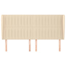 vidaXL krémszínű szövet fejtámla szárnyakkal 183x23x118/128 cm