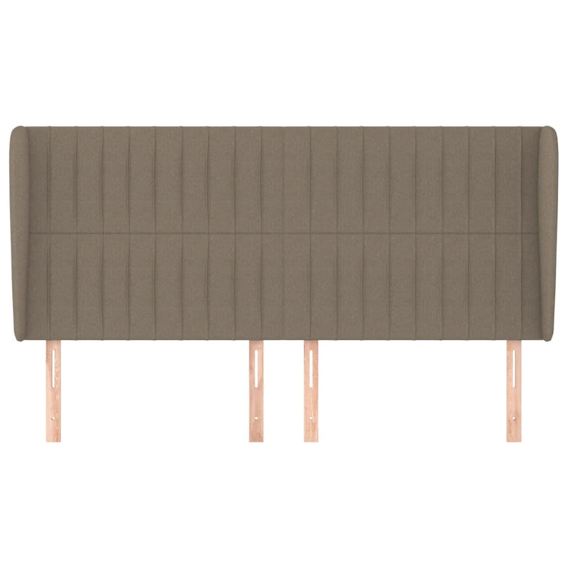 vidaXL tópszínű szövet fejtámla szárnyakkal 203x23x118/128 cm