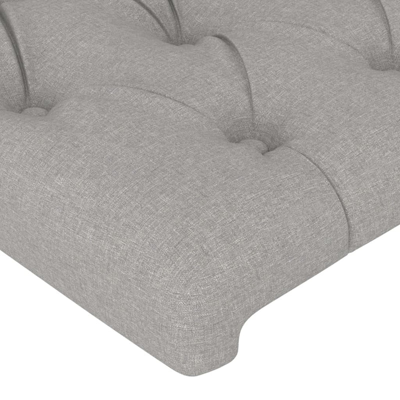vidaXL világosszürke szövet fejtámla szárnyakkal 83 x 23 x 118/128 cm