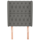 vidaXL sötétszürke szövet fejtámla szárnyakkal 83 x 23 x 118/128 cm