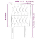 vidaXL sötétszürke szövet fejtámla szárnyakkal 83 x 23 x 118/128 cm