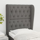 vidaXL sötétszürke szövet fejtámla szárnyakkal 83 x 23 x 118/128 cm