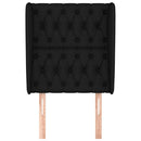 vidaXL fekete szövet fejtámla szárnyakkal 83 x 23 x 118/128 cm