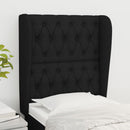 vidaXL fekete szövet fejtámla szárnyakkal 83 x 23 x 118/128 cm