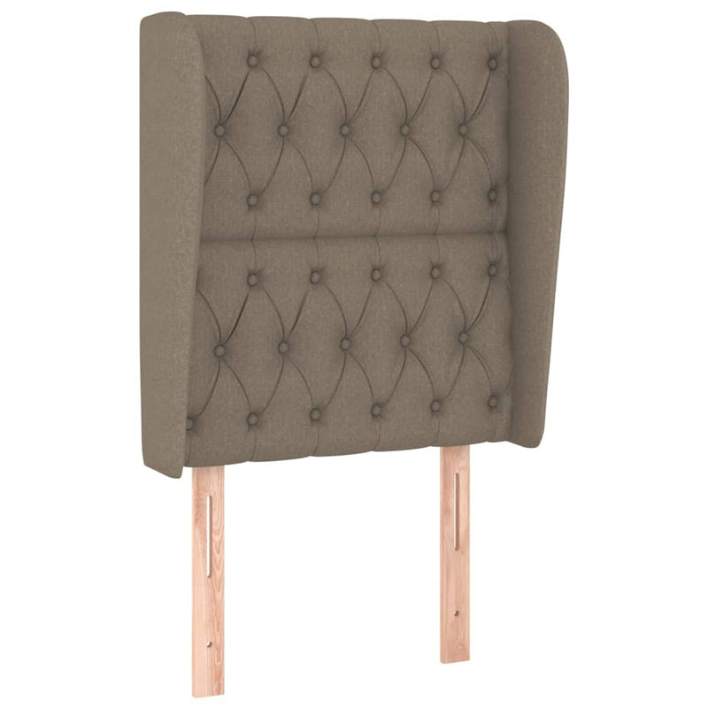vidaXL tópszínű szövet fejtámla szárnyakkal 83 x 23 x 118/128 cm