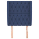vidaXL kék szövet fejtámla szárnyakkal 83 x 23 x 118/128 cm