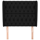 vidaXL fekete szövet fejtámla szárnyakkal 93 x 23 x 118/128 cm