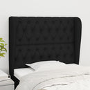 vidaXL fekete szövet fejtámla szárnyakkal 93 x 23 x 118/128 cm