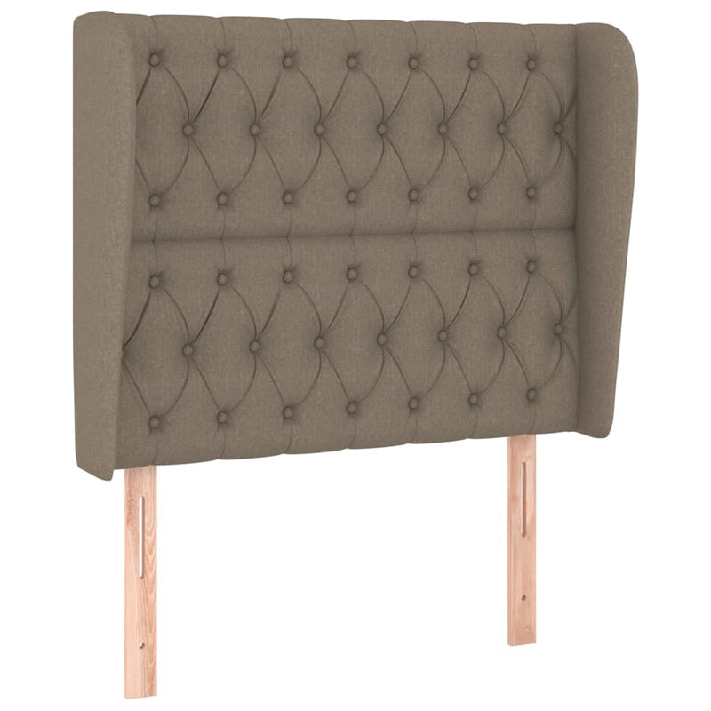 vidaXL tópszínű szövet fejtámla szárnyakkal 93 x 23 x 118/128 cm