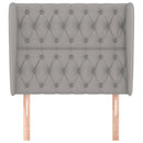 vidaXL világosszürke szövet fejtámla szárnyakkal 103 x 23 x 118/128 cm