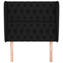 vidaXL fekete szövet fejtámla szárnyakkal 103 x 23 x 118/128 cm