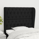 vidaXL fekete szövet fejtámla szárnyakkal 103 x 23 x 118/128 cm