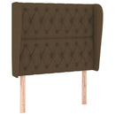 vidaXL sötétbarna szövet fejtámla szárnyakkal 103 x 23 x 118/128 cm