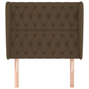 vidaXL sötétbarna szövet fejtámla szárnyakkal 103 x 23 x 118/128 cm