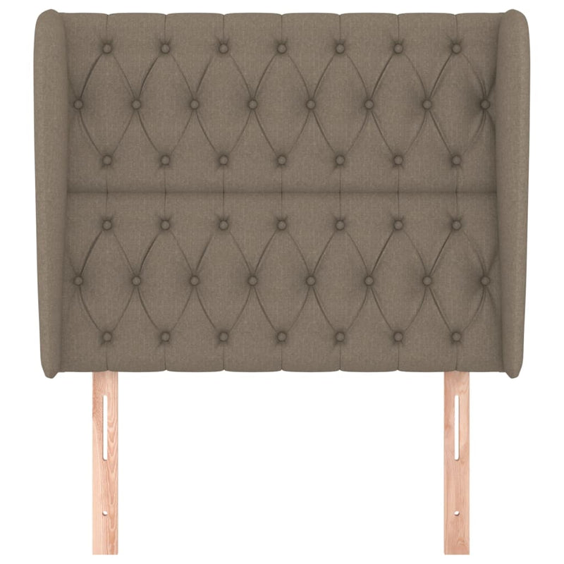 vidaXL tópszínű szövet fejtámla szárnyakkal 103 x 23 x 118/128 cm
