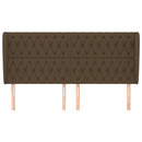 vidaXL sötétbarna szövet fejtámla szárnyakkal 183x23x118/128 cm