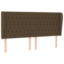 vidaXL sötétbarna szövet fejtámla szárnyakkal 203x23x118/128 cm