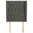 vidaXL sötétszürke bársony fejtámla szárnyakkal 83 x 23 x 118/128 cm