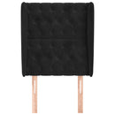 vidaXL fekete bársony fejtámla szárnyakkal 83 x 23 x 118/128 cm