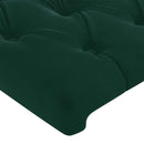 vidaXL sötétzöld bársony fejtámla szárnyakkal 83 x 23 x 118/128 cm