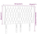 vidaXL sötétzöld bársony fejtámla szárnyakkal 147 x 23 x 118/128 cm