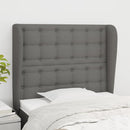 vidaXL sötétszürke szövet fejtámla szárnyakkal 83 x 23 x 118/128 cm