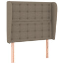 vidaXL tópszínű szövet fejtámla szárnyakkal 83 x 23 x 118/128 cm