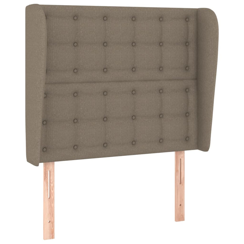 vidaXL tópszínű szövet fejtámla szárnyakkal 83 x 23 x 118/128 cm