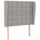 vidaXL világosszürke szövet fejtámla szárnyakkal 93 x 23 x 118/128 cm