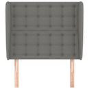 vidaXL sötétszürke szövet fejtámla szárnyakkal 93 x 23 x 118/128 cm