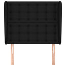 vidaXL fekete szövet fejtámla szárnyakkal 93 x 23 x 118/128 cm