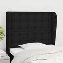 vidaXL fekete szövet fejtámla szárnyakkal 93 x 23 x 118/128 cm