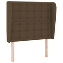 vidaXL sötétbarna szövet fejtámla szárnyakkal 93 x 23 x 118/128 cm
