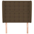 vidaXL sötétbarna szövet fejtámla szárnyakkal 93 x 23 x 118/128 cm