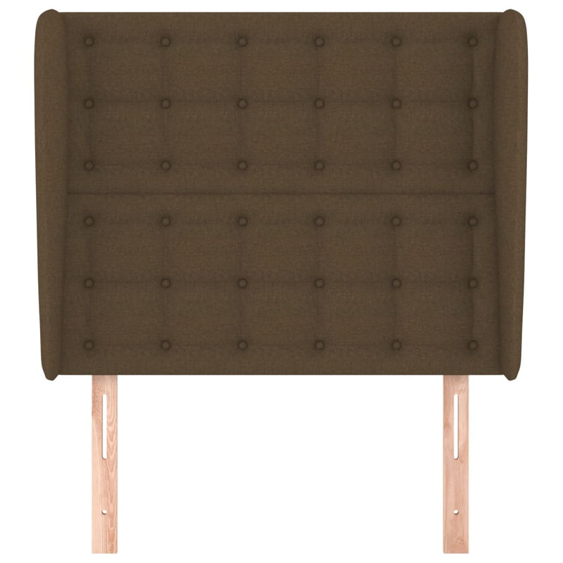 vidaXL sötétbarna szövet fejtámla szárnyakkal 93 x 23 x 118/128 cm