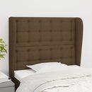 vidaXL sötétbarna szövet fejtámla szárnyakkal 93 x 23 x 118/128 cm