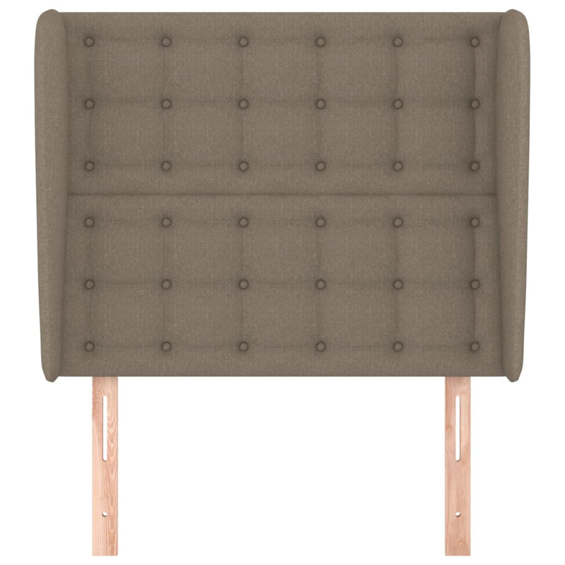 vidaXL tópszínű szövet fejtámla szárnyakkal 93 x 23 x 118/128 cm