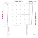 vidaXL krémszínű szövet fejtámla szárnyakkal 93 x 23 x 118/128 cm