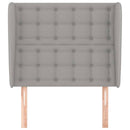 vidaXL világosszürke szövet fejtámla szárnyakkal 103 x 23 x 118/128 cm