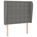 vidaXL sötétszürke szövet fejtámla szárnyakkal 103 x 23 x 118/128 cm