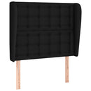 vidaXL fekete szövet fejtámla szárnyakkal 103 x 23 x 118/128 cm