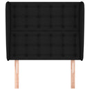 vidaXL fekete szövet fejtámla szárnyakkal 103 x 23 x 118/128 cm