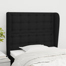 vidaXL fekete szövet fejtámla szárnyakkal 103 x 23 x 118/128 cm