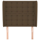 vidaXL sötétbarna szövet fejtámla szárnyakkal 103 x 23 x 118/128 cm