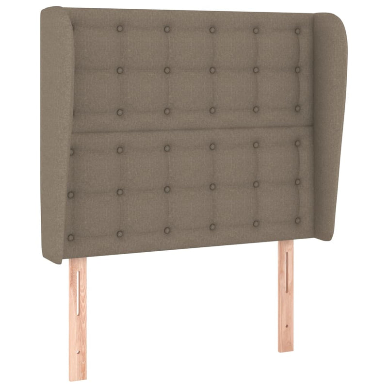vidaXL tópszínű szövet fejtámla szárnyakkal 103 x 23 x 118/128 cm