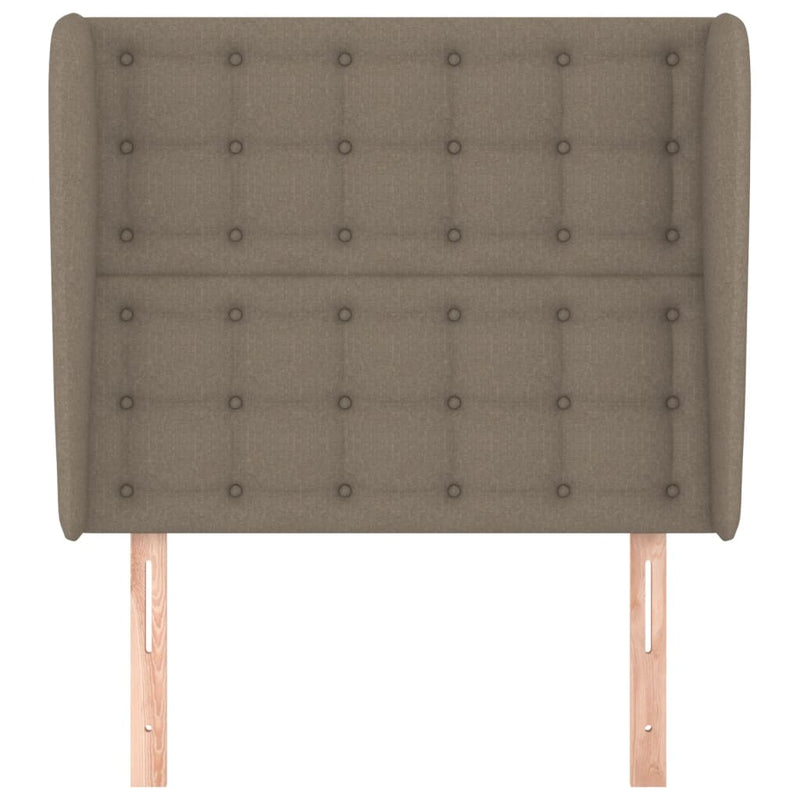vidaXL tópszínű szövet fejtámla szárnyakkal 103 x 23 x 118/128 cm